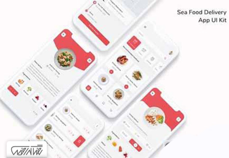 رابط کاربری آماده اپلیکیشن سرویس دهی غذای دریایی - Sea Food Delivery App UI Kit